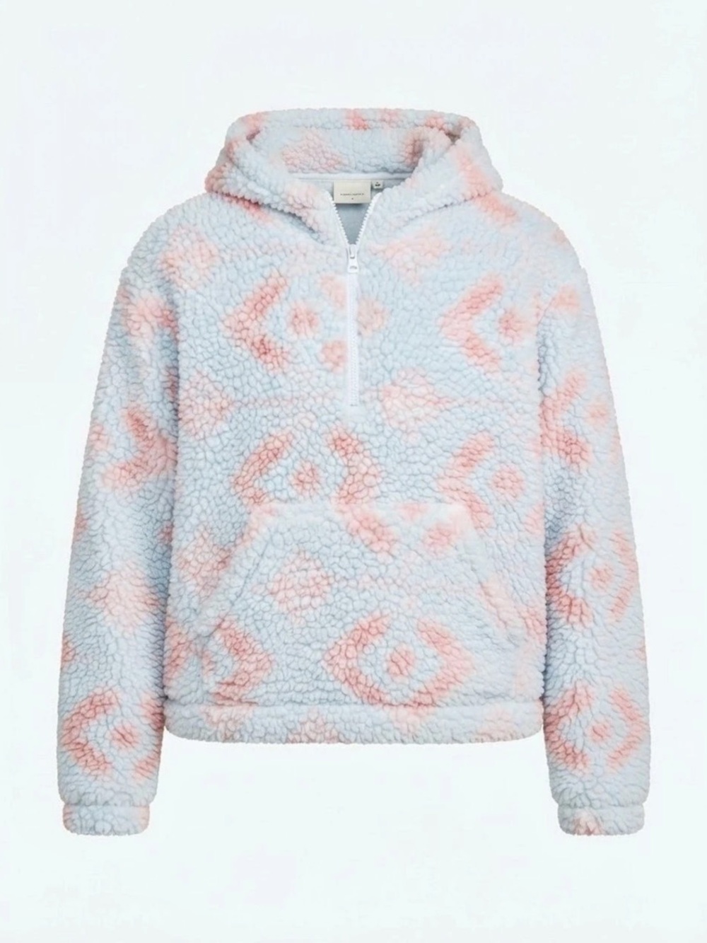 PacSun Geometric Fleece Jacket in Blue & Pink Size Small